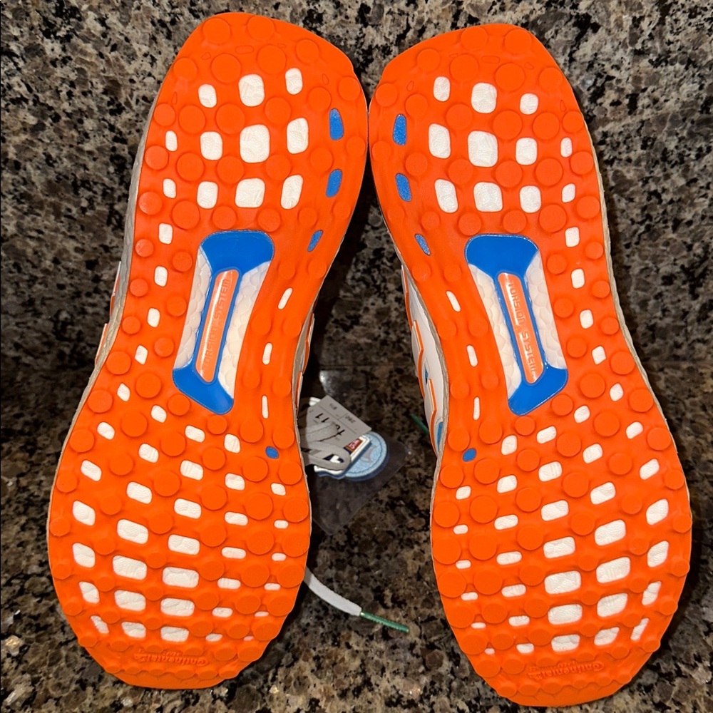 Adidas Ultraboost 1.0 Size 10 Blue and Orange Athletic Sneakers - Picture 7 of 7